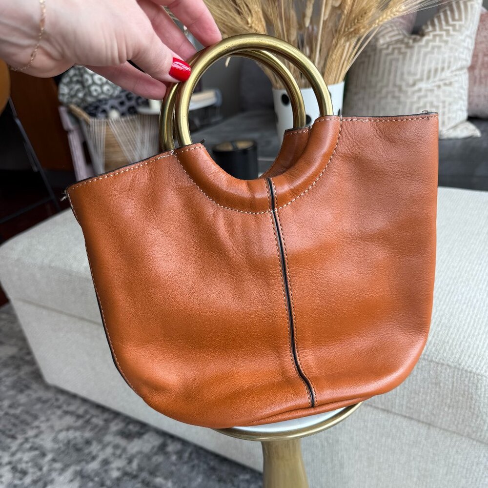 J.Crew 100% Italian Leather Bracelet Bucket Bag